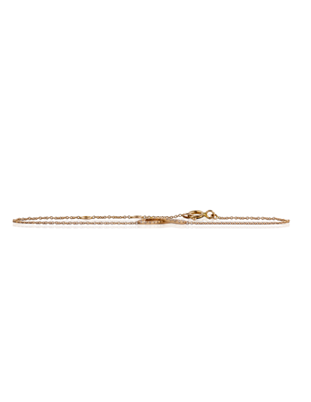 Pulsera infinito circonitas 17.5cm oro rosa 18k - Joyería Orocash