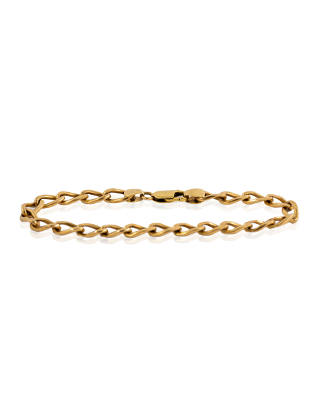 Pulsera eslabón bilbao maciza 20cm oro 18k - Joyería Orocash