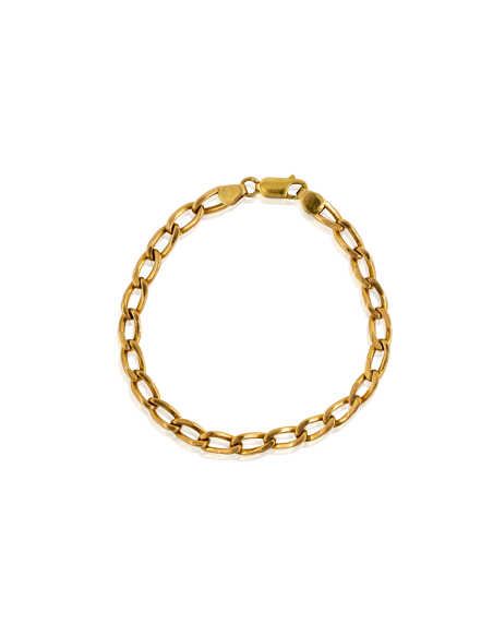 Pulsera eslabón bilbao maciza 20cm oro 18k - Joyería Orocash