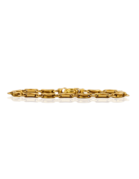 Pulsera en olas y círculo 21cm oro 18k - Joyería Orocash