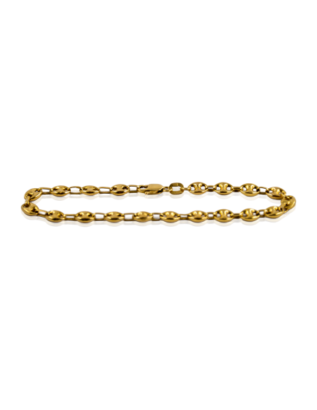 Pulsera eslabón calabrote pequeño 19cm oro 18k - Joyería Orocash