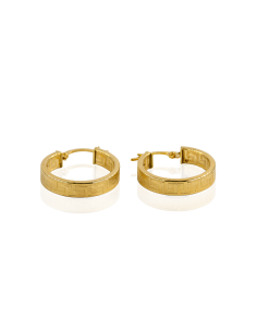 Pendientes aros con greca 1.9cm oro 18k - Joyería Orocash 2