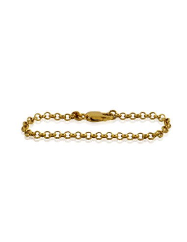 Pulsera eslabón bauleta bebé 13cm oro 18k - Joyería Orocash