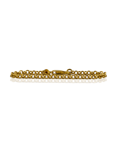 Pulsera eslabón bauleta bebé 13cm oro 18k - Joyería Orocash