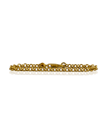 Pulsera eslabón bauleta bebé 13cm oro 18k - Joyería Orocash