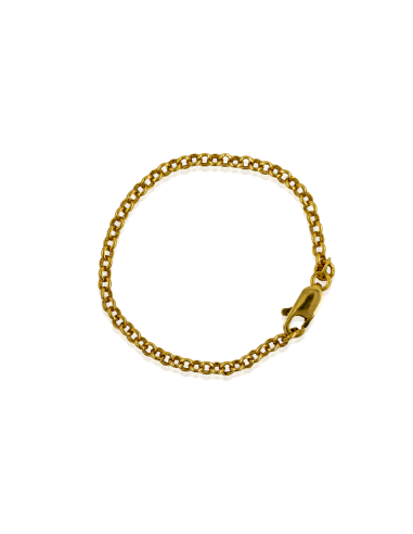 Pulsera eslabón bauleta bebé 13cm oro 18k - Joyería Orocash