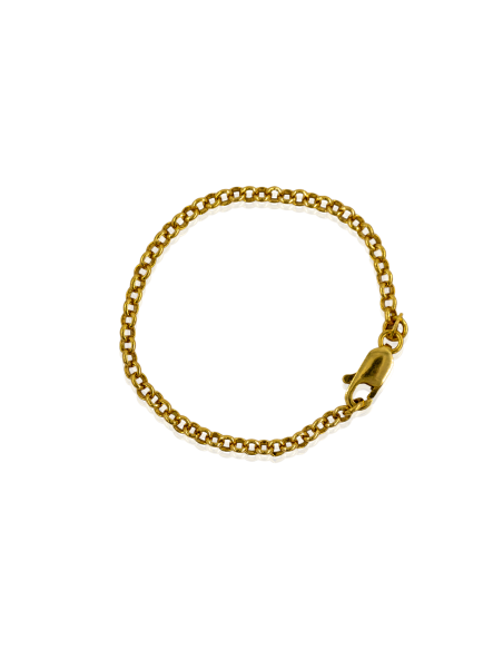 Pulsera eslabón bauleta bebé 13cm oro 18k - Joyería Orocash