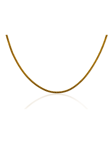 Cadena eslabón barbada 50cm oro 18k - Joyería Orocash