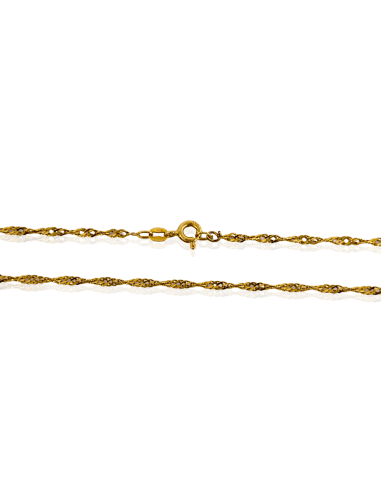 Cadena eslabón singapur 50cm oro 18k - Joyería Orocash