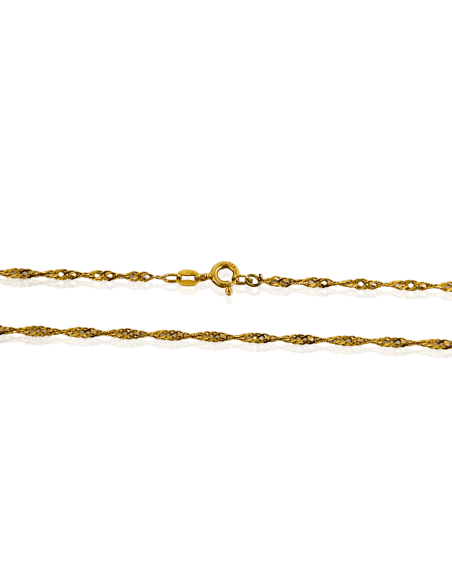 Cadena eslabón singapur 50cm oro 18k - Joyería Orocash