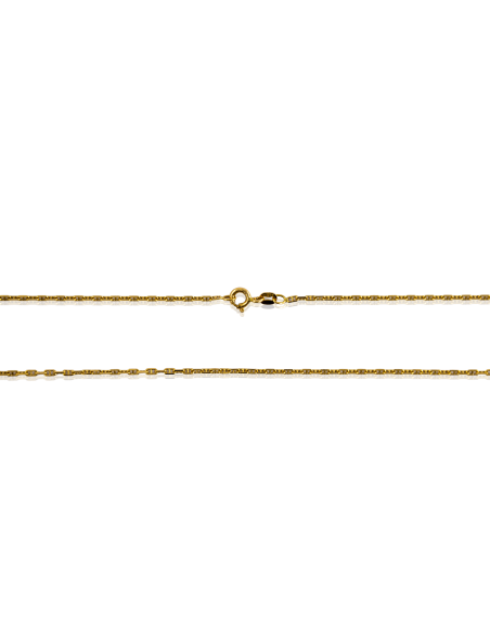 Cadena eslabón ancla forzada 50cm oro 18k - Joyería Orocash