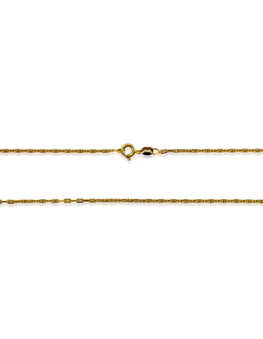 Cadena eslabón ancla forzada 50cm oro 18k - Joyería Orocash