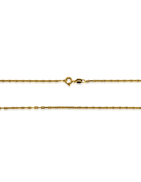 Cadena eslabón ancla forzada 50cm oro 18k - Joyería Orocash
