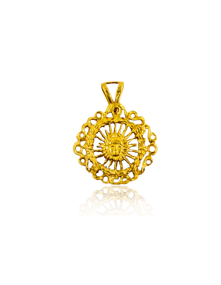 Colgante sol Portocarrero 2.2cm oro 18k - Joyería Orocash