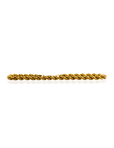 Pulsera eslabón cordón mediano 18cm oro 18k - Joyería Orocash