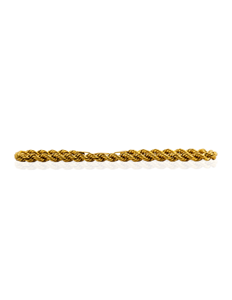 Pulsera eslabón cordón mediano 18cm oro 18k - Joyería Orocash