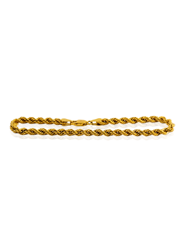 Pulsera eslabón cordón mediano 18cm oro 18k - Joyería Orocash
