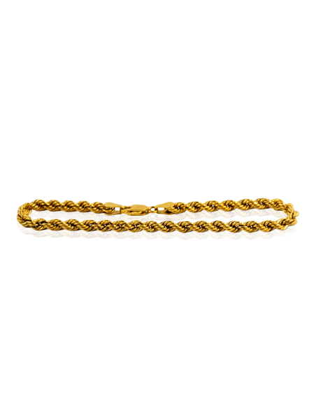 Pulsera eslabón cordón mediano 18cm oro 18k - Joyería Orocash