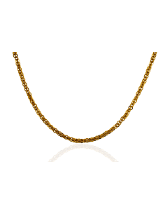Cadena eslabón forzada lapidada triple 91cm oro 18k - Joyería Orocash