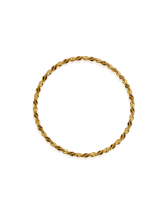 Pulsera rizada rígida 6.3cm oro 18k - Joyería Orocash