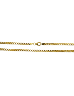 Cadena eslabón barbada doble 50cm oro 18k - Joyería Orocash 2