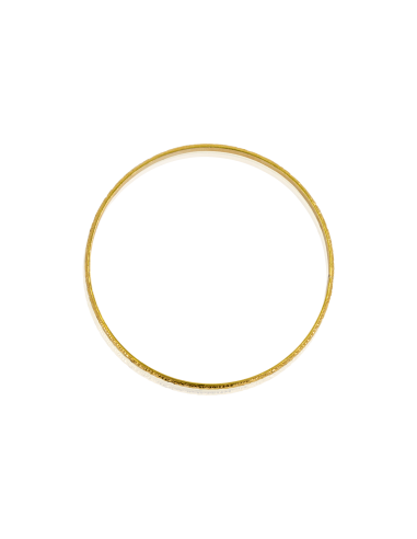 Pulsera aro rígida labrada 6.5cm oro 18k - Joyería Orocash