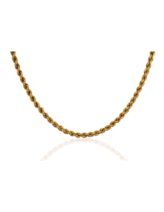 Cadena eslabón cordón mediano oro 80cm 18k - Joyería Orocash 2