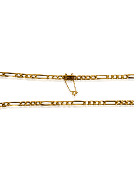 Cadena eslabón 4x1 c. seguridad 52cm oro 18k - Joyería Orocash