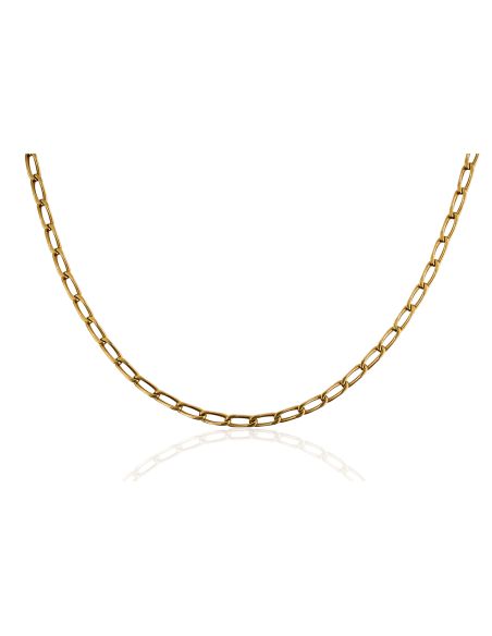 Cadena eslabón bilbao maciza 63cm oro 18k - Joyería Orocash