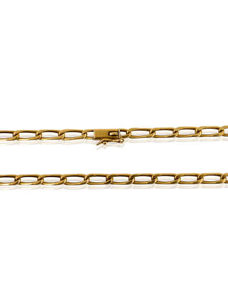 Cadena eslabón bilbao maciza 63cm oro 18k - Joyería Orocash