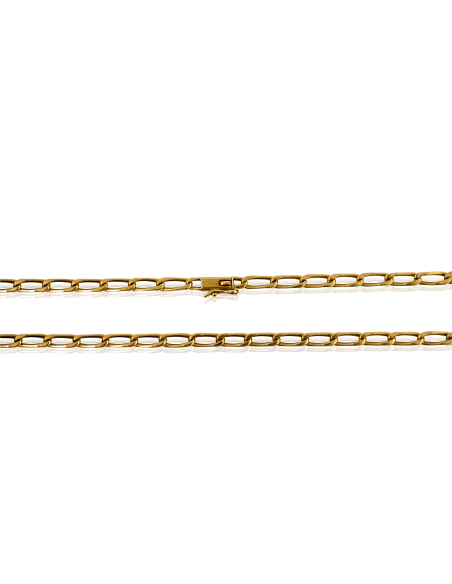 Cadena eslabón bilbao maciza 63cm oro 18k - Joyería Orocash
