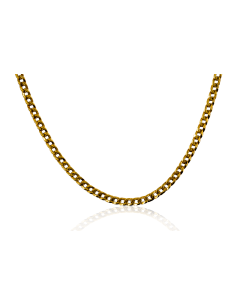 Cadena eslabón barbada 50cm oro 18k - Joyería Orocash