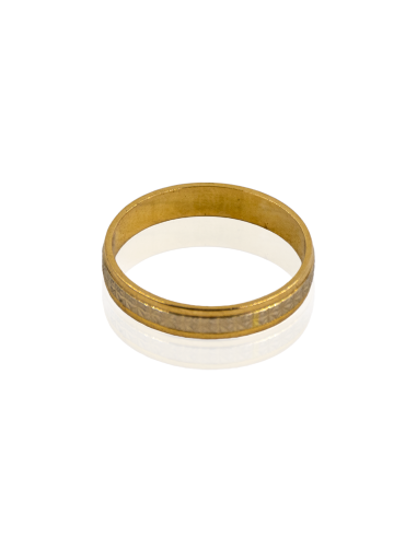 Anillo alianza estrellada oro bicolor 18k I Orocash joyeria
