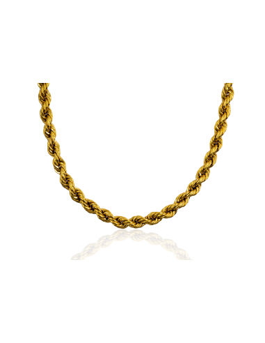 Cadena cordón mediano oro 18k - 62cm