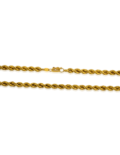 Cadena cordón mediano oro 18k - 62cm 2