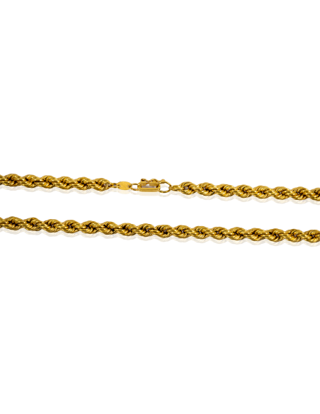 Cadena cordón mediano oro 18k - 62cm