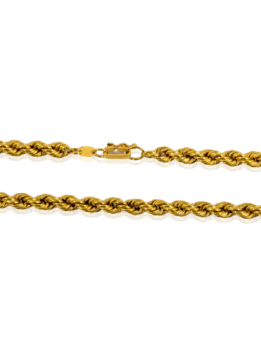 Cadena cordón mediano oro 18k - 62cm