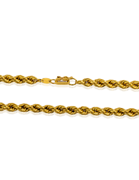 Cadena cordón mediano oro 18k - 62cm
