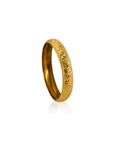 Pulsera rígida 6cm labrado moruno oro 18k - Joyería Orocash 2