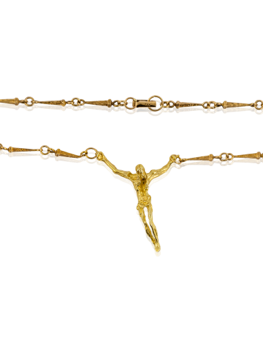 Cadena con cristo Dalí 55cm oro 18k - Joyería Orocash