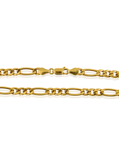 Cadena eslabón 3x1 45cm oro 18k - Joyería Orocash