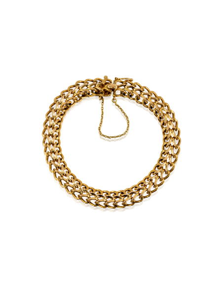 Pulsera princesa calada c. seguridad 20cm oro 18k - Joyería Orocash