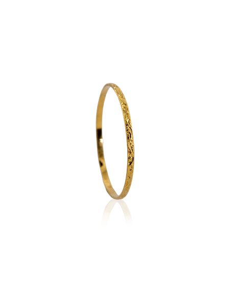 Pulsera rígida labrada 6.5cm oro 18k - Joyería Orocash