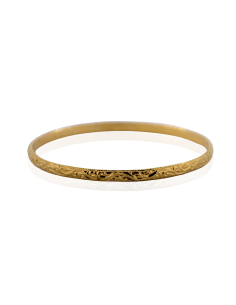Pulsera rígida labrada 6.5cm oro 18k - Joyería Orocash