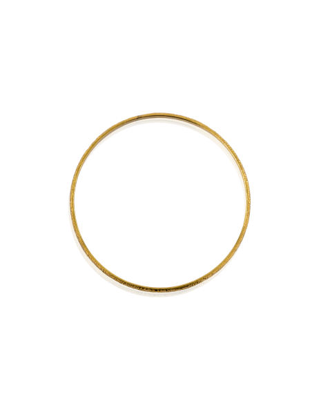 Pulsera rígida labrada 6.5cm oro 18k - Joyería Orocash