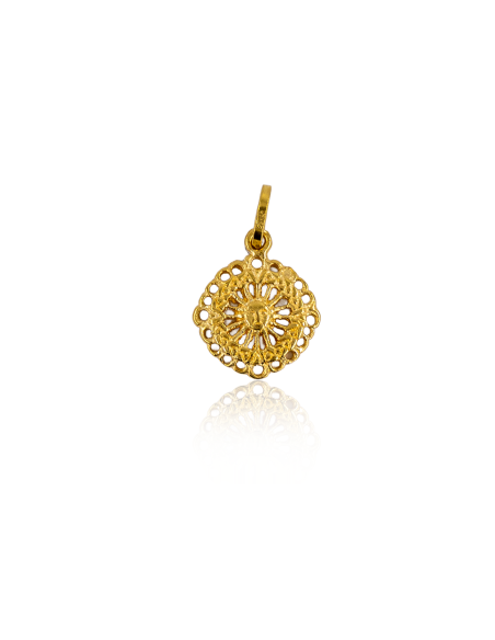 Colgante sol Portocarrero 2cm oro 18k - Joyería Orocash