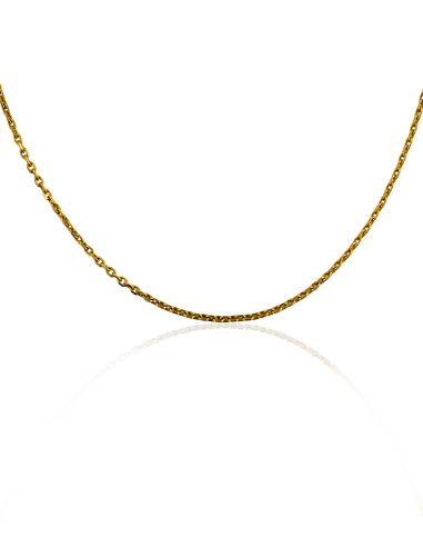 Cadena eslabón forzada 75cm oro 18k - Joyería Orocash