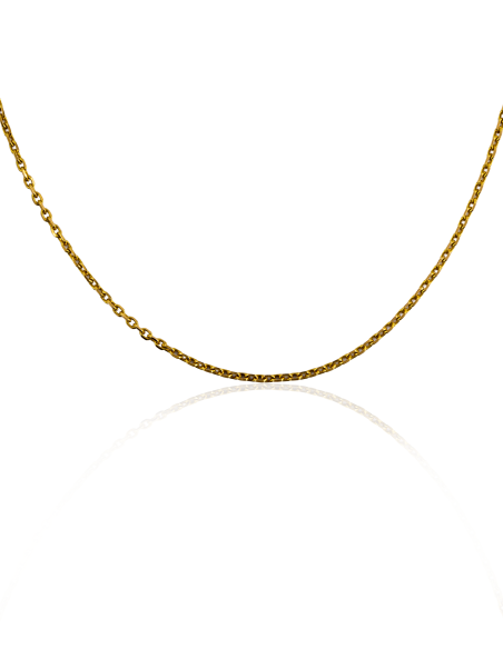 Cadena eslabón forzada 75cm oro 18k - Joyería Orocash