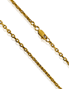 Cadena eslabón forzada 75cm oro 18k - Joyería Orocash 2
