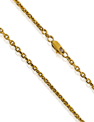 Cadena eslabón forzada 75cm oro 18k - Joyería Orocash